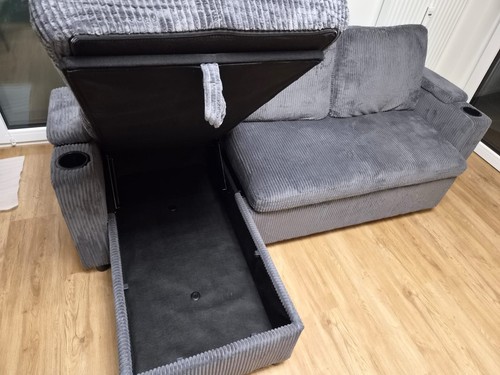 Graues cord ecksofa tlg - ecksofa, 2-tlg