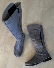 Coole KICKERS Stiefel Echt Leder Grau Used Hellgrau Größe 40
