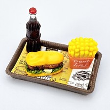 SYLVANIAN FAMILIES 1:12 Fast Food Miniaturen TABLET COLA SANDWICH POMMES FRITES