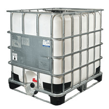 IBC-Container 1000l, GEREINIGT, weißer UV-Innenbehälter, Stahlpalette, 1 Wahl