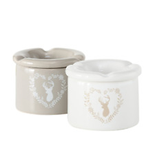 2er-Set Sturmaschenbecher Leopold H:7cm aus Dolomit mit Hirsch bedruckt