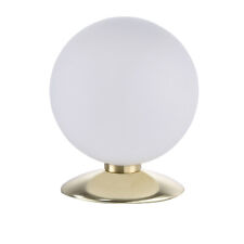 LED Tischlampe Nachttisch messing matt Kugel warmweiß 3-Stufen Touchdimmer