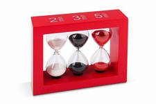 Maoci Tee-Sanduhr / Tea-Timer rot- 3 Zeiten - herausnehmbar