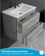 Waschbecken mit Unterschrank Waschbeckenunterschrank Badezimmermöbel Set 60 cm