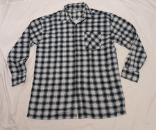 Identic Herren Flanellhemd / Arbeitshemd Flanell blau-weiß kariert Gr. L  41/42