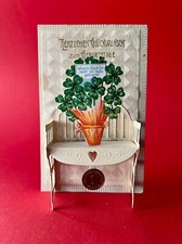 Glückwunsch AK GEBURTSTAG um 1910 ausklappbarer Tisch mit 1 Pfennig    ( 157050