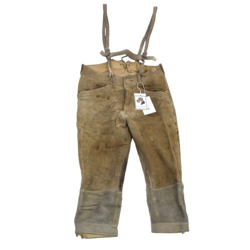 Lederhose alt hirschleder - lederhose,