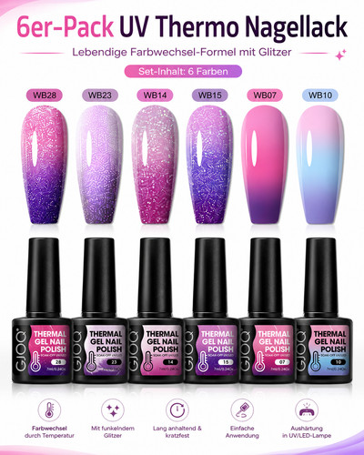 Thermo gel sparkle bloom - uv,