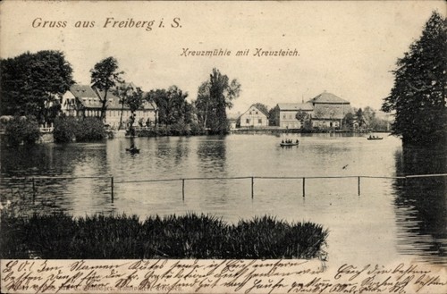 Freiberg sachsen gruss - ak,