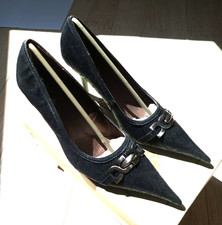 Damenschuhe Gr.39 Schwarz Pumps Butterfly Stilettos High Heels Hochzeit Ausgehen