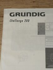 Bedienungsanleitung  für das GRUNDIG CHALLENGE 200 Autoradio wie neu.