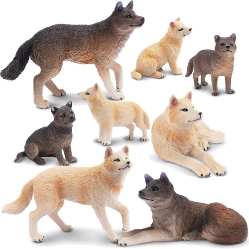 Wolf tiere figuren set - wolf, tiere-figuren