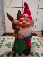 Gartenzwerg  Mit Reh, 42 cm Zwerg Germany Garten bruchfest PVC Deko 