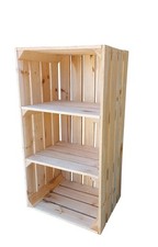 Holzkisten mit Böden, 1–4 Holzböden zur Aufbewahrung, 75x40x30cm,Natürliche Holz