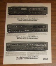 Seltene Werbung vintage BRAUN REGIE 528 530 550 HiFi Receier 1977