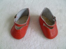 Puppenkleidung alt antik "B" Käthe Kruse Puppenschuhe Größe 8 rot unbespielt