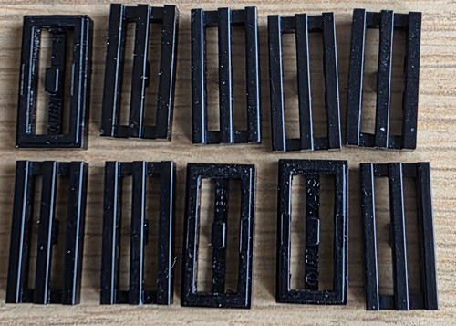 Lego 10x fliese - gitter, 1x2