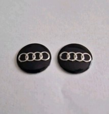 Audi 2x Schlüssel Logo Alu Emblem Aufkleber 14 mm Funkfernbedienung Audi A6 A4