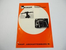 Kaup Anbaugeräte für Gabelstapler Container Transport Prospekt 1970/80