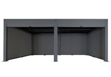 B-Ware Pergola MCW-L46 mit 6x Seitenwand, 11cm-Alu-Gestell, 3x6m, anthrazit