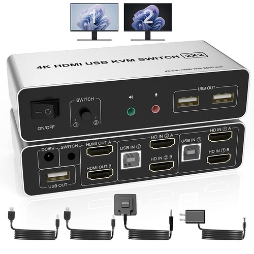 Arleedyn dual monitor kvm - arleedyn,