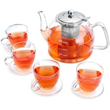 1200ML Teekanne Glas Set