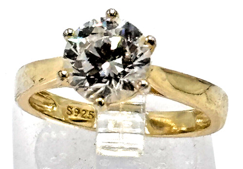 Eleganter solitärring 925 - solitärring, 0,925