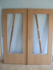 Innentür Zimmertür Doppeltür 2-flügelig 2-flg. Buche Dekor Ausschnitt 73,5 LI