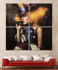 SMOKING SEXY CLOWN Leinwand