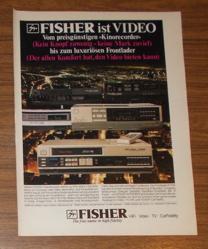 Seltene werbung vintage fisher - seltene,