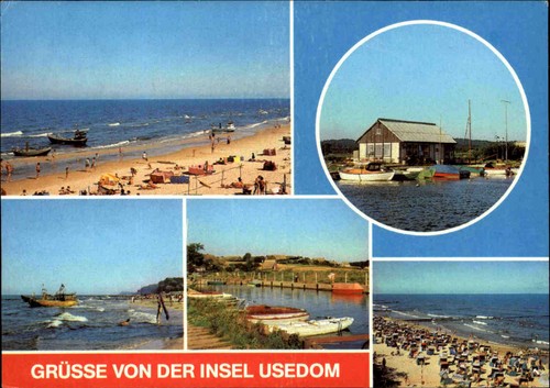 Ddr postkarte insel usedom - postkarte,
