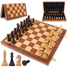 Schachset Holz mit 34 Figuren
