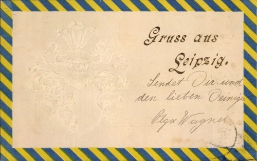 Präge wappen gruss aus - präge,
