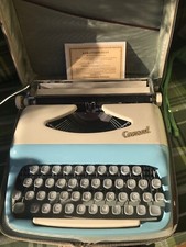 consul Reiseschreibmaschine, 1964, Lederkoffer Beige,