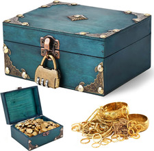 Vintage Holz Schatztruhe