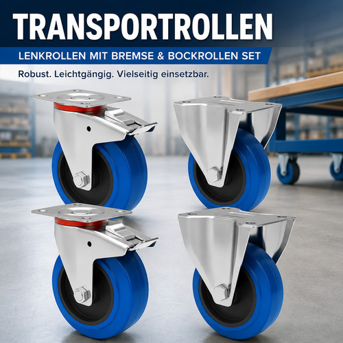 Transportrollen blue wheels - blue,