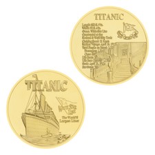 RMS Titanic Medaille White Star Line vergoldet