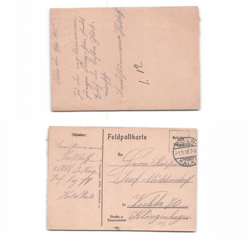 Feldpostkarte nach - ,