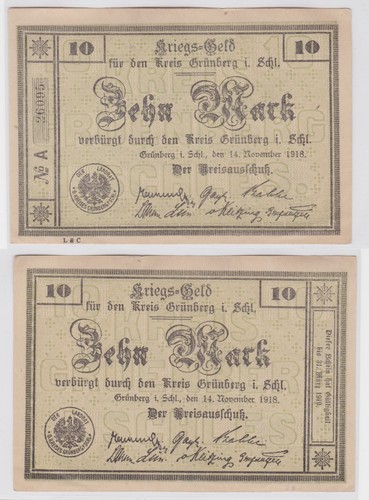 Mark banknotenotgeld kreis - 10,