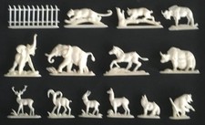 MARGARINEFIGUREN 50er Jahre ZOO TIERE LÖWEN BÄR ELEFANTEN LAMA WOLF ZEBRA