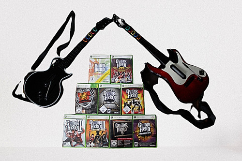 Xbox 360 guitar hero band - xbox,
