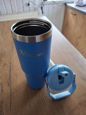 Stanley Tumbler Flip Straw Ice Flow Blau Mit Gravur "Mirjam"