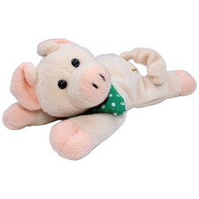 Sunkid Schwein mit grünem Halstuch, liegend Kuscheltier 19cm Gebraucht Schwein