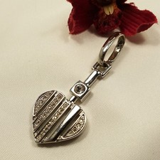 Edler Pierre Lang Herz Anhänger und Schluppe Silberfarben / ev 679 (51)