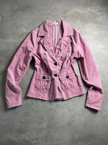 Taillierte rippsamtjacke rosa - taillierte,