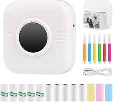 GuKKK Mini Drucker Bluetooth Mobiler Fotodrucker Thermodrucker Set