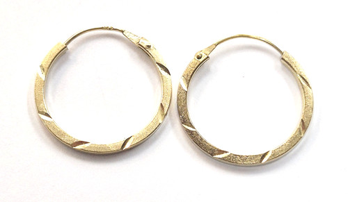 Creolen stecker 333 - creolen, gelbgold