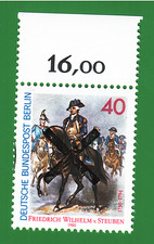 BRD Berlin 1980 Mi.Nr. 628 Oberrand Stück mit Andreaskreuz Mit Teil Stempel 40Pf