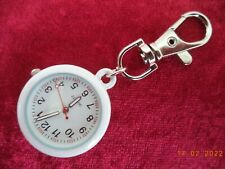 Anhängeuhr "Schwesternuhr" weiß NEU + OVP Karabiner Krankenschwester/-Bruder