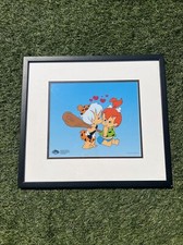 Die Feuersteins Pebbles Ans Bam Bam mit 50,5x45,5cm Gerahmt. Bild Kinderzimmer